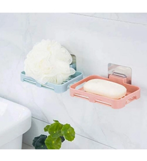 Generic Pack of 5_Magic Sticker Soap Holder – Wall-Mount Soap Organizers (Color: Assorted )