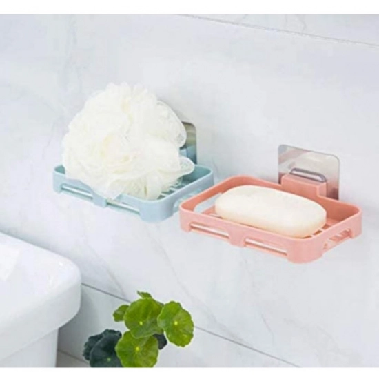 Generic Pack of 5_Magic Sticker Soap Holder – Wall-Mount Soap Organizers (Color: Assorted )