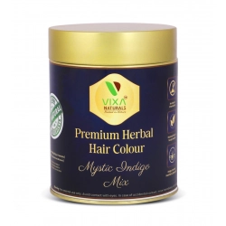 Generic Women's Vixa Naturals Indigo Mix Hair Color | Henna Powder for Hair | Natural Black Herbal Hair Dye | Organic Mehndi with Indigo, Tulsi, Baheda &amp; Thankuni | 25g x 8