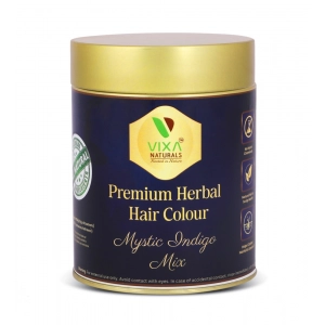 Generic Women's Vixa Naturals Indigo Mix Hair Color | Henna Powder for Hair | Natural Black Herbal Hair Dye | Organic Mehndi with Indigo, Tulsi, Baheda &amp; Thankuni | 25g x 8