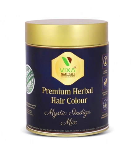 Generic Women's Vixa Naturals Indigo Mix Hair Color | Henna Powder for Hair | Natural Black Herbal Hair Dye | Organic Mehndi with Indigo, Tulsi, Baheda &amp; Thankuni | 25g x 8