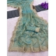 Generic Women's Silk Embellished Saree With Unstitched Blouse 5.5Mtr (Green)