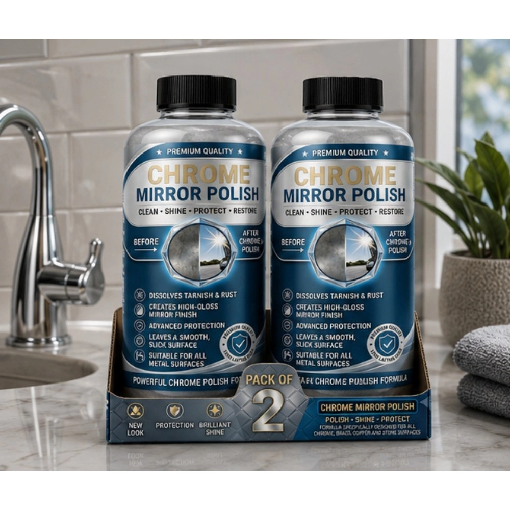 Generic Pack of 2 Chrome Mirror Polish Liquid Bottles 100 ML - Image 3