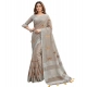 Generic Women's Linen Embroidered Saree With Unstitched Blouse 5.5Mtr (Light Beige) Generic Women's Linen Embroidered Saree With Unstitched Blouse 5.5Mtr (Light Beige)