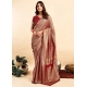 Generic Women's Jacquard Printed Saree With Unstitched Blouse 5.5Mtr (Maroon) Generic Women's Jacquard Printed Saree With Unstitched Blouse 5.5Mtr (Maroon)