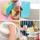 Generic Pack of 5_Plastic Dough And Cake Scraper Set – 3 Pieces (Color: Assorted))