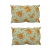 Generic Microfiber Floral Printed Double Bedsheet with 2 Pillow Covers (Beige)