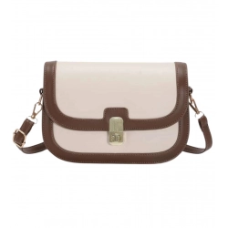 Generic Women's PU Leather Zipper Sling Bag (Beige)