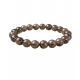 Generic Natural Crystal 8mm Smoky Quartz Bracelet  (Brown)