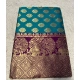 Generic Women's Jacquard Printed Saree With Unstitched Blouse 5.5Mtr (Turquoise)