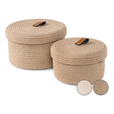 Generic Cotton 2 Pcs Set Roti Box Storage Basket With Lid (Beige) Generic Cotton 2 Pcs Set Roti Box Storage Basket With Lid (Beige)