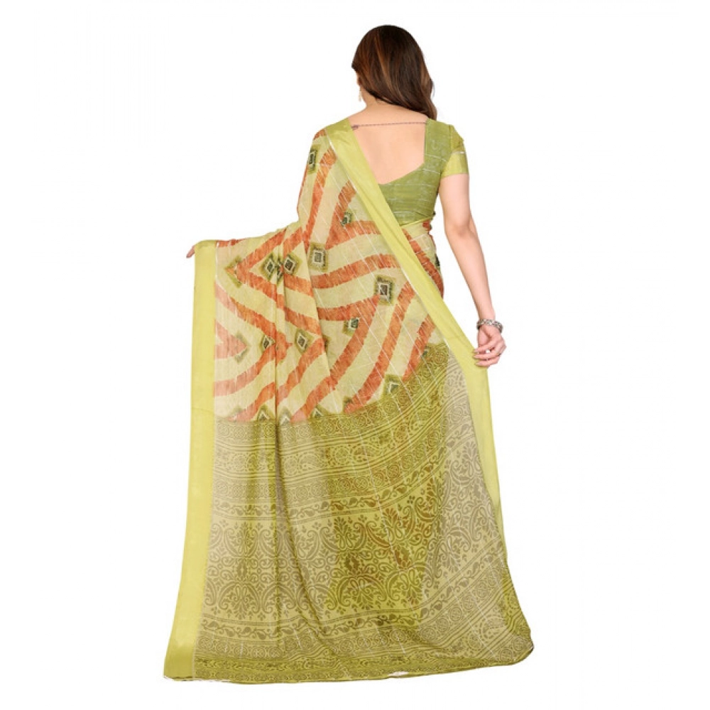Generic Women's Georgette Printed Saree With Unstitched Blouse 5.5Mtr (Multicolor) Generic Women's Georgette Printed Saree With Unstitched Blouse 5.5Mtr (Multicolor)