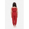 Generic Girl's Rayon Floral Sleeveless Jumpsuit (Red) Generic Girl's Rayon Floral Sleeveless Jumpsuit (Red)