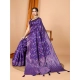 Generic Women's Soft Silk Jacquard Saree With Unstitched Blouse 5.5Mtr (Purple)
