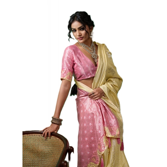 Generic Women's Linen Cotton Printed Saree With Unstitched Blouse 5.5Mtr (Yellow ) Generic Women's Linen Cotton Printed Saree With Unstitched Blouse 5.5Mtr (Yellow )