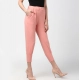Generic Women's Polyester Solid Elasticated Trousers (Pink) Generic Women's Polyester Solid Elasticated Trousers (Pink)