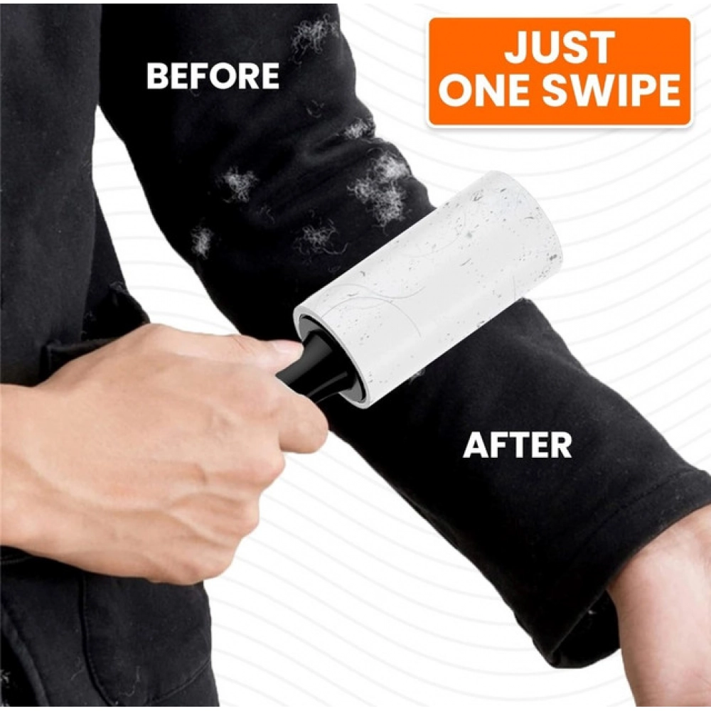 Generic Pet Hair Remover 1 Handle And 4 Refill Totally 240 Sheets (White)