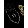 Generic Women's Brass Silver Plated Necklace set (Blue) Generic Women's Brass Silver Plated Necklace set (Blue)