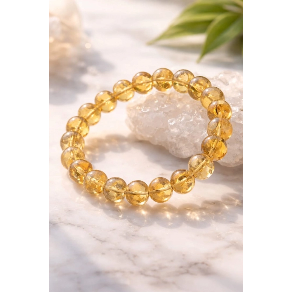 Generic Natural Crystal 8mm Citrine Bracelet (Yellow) Generic Natural Crystal 8mm Citrine Bracelet (Yellow)