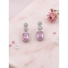 Generic Women's Brass Silver Plated Drop Earrings (Pink) Generic Women's Brass Silver Plated Drop Earrings (Pink)