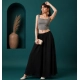 Generic Women's Georgette Solid Mid-Rise Wide Leg Flared Palazzo Pants with Elastic Waist (Black) Generic Women's Georgette Solid Mid-Rise Wide Leg Flared Palazzo Pants with Elastic Waist (Black)
