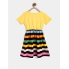 Generic Girl's Cotton Striped Short Sleeve Dress (Multicolor) Generic Girl's Cotton Striped Short Sleeve Dress (Multicolor)