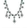 Generic Women's Brass Silver Plated Necklace set (Green) Generic Women's Brass Silver Plated Necklace set (Green)