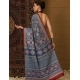 Generic Women's Crepe Printed Saree With Unstitched Blouse 5.5Mtr (Navy Blue) Generic Women's Crepe Printed Saree With Unstitched Blouse 5.5Mtr (Navy Blue)