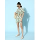Generic Women's Polyester Floral Short Sleeve Co-Ord Set (Multicolor) Generic Women's Polyester Floral Short Sleeve Co-Ord Set (Multicolor)