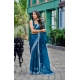 Generic Women's Faux Shimmer Geometric Ready to wear Saree With Unstitched Blouse 5.5Mtr (Blue) Generic Women's Faux Shimmer Geometric Ready to wear Saree With Unstitched Blouse 5.5Mtr (Blue)