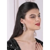 Generic Women's Brass Silver Plated Drop Earrings (Pink) Generic Women's Brass Silver Plated Drop Earrings (Pink)