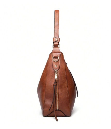 Generic Women's PU Leather Zipper Handbag
