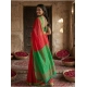 Generic Women's Cotton Printed Saree With Unstitched Blouse 5.5Mtr (Red)