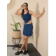 Generic Women's Denim Washed Buttoned Skirt (Blue) Generic Women's Denim Washed Buttoned Skirt (Blue)