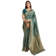 Generic Women's Jacquard Printed Saree With Unstitched Blouse 5.5Mtr (Teal) Generic Women's Jacquard Printed Saree With Unstitched Blouse 5.5Mtr (Teal)