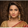Generic Women's Zinc Alloy Gold Plated Dangler Earrings (Multicolor)
