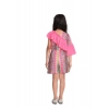 Generic Girl's Cotton &amp; Polyester Printed 3/4th Sleeves Dress (Pink)