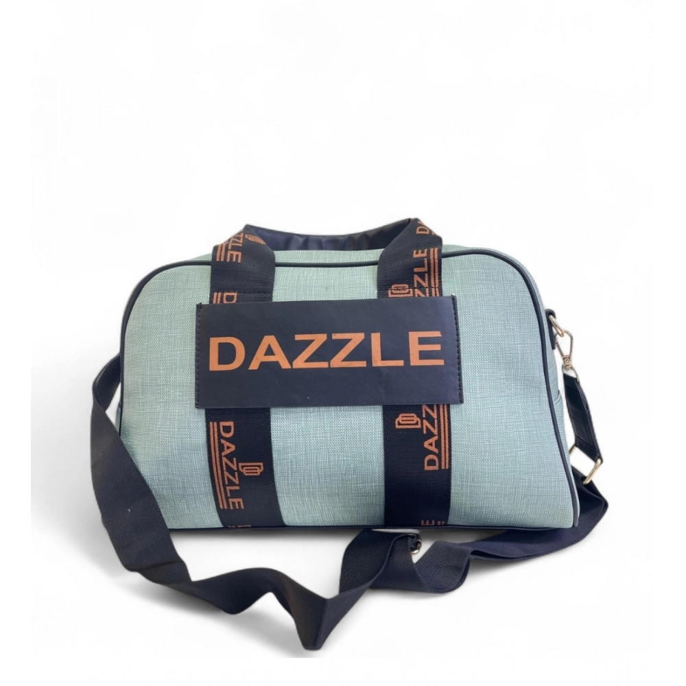 Generic Women's Polyurethane Textured Duffle Bag with Adjustable & Removable Strap (Green)