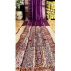 Generic Women's Tussar Silk Madhubani Saree With Unstitched Blouse 5.5Mtr (Purple)