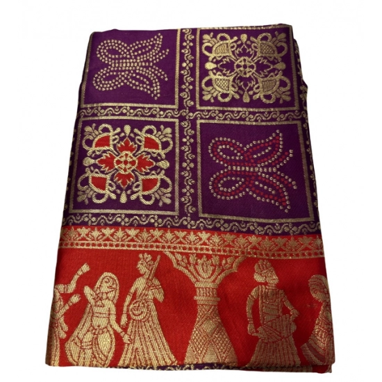 Generic Women's Jacquard Printed Saree With Unstitched Blouse 5.5Mtr (Wine) Generic Women's Jacquard Printed Saree With Unstitched Blouse 5.5Mtr (Wine)