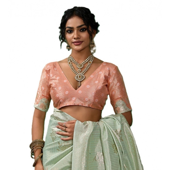 Generic Women's Linen Cotton Printed Saree With Unstitched Blouse 5.5Mtr (Pista Green) Generic Women's Linen Cotton Printed Saree With Unstitched Blouse 5.5Mtr (Pista Green)