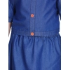 Generic Girl's Denim Solid Cold Shoulder Top and Skirt Set (Navy Blue) Generic Girl's Denim Solid Cold Shoulder Top and Skirt Set (Navy Blue)