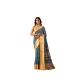 Generic Women's Faux_Banarasi Printed Saree With Unstitched Blouse 5.5Mtr (Teal)