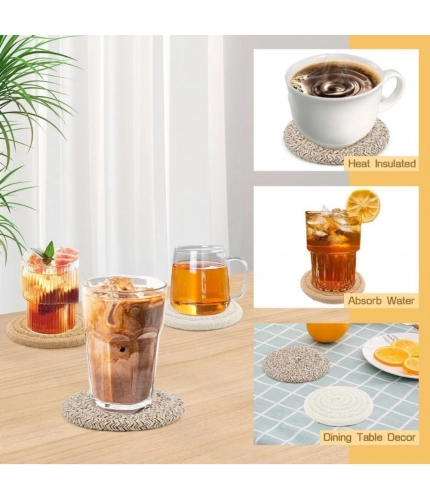 Generic Cotton Rope Drink Coasters 6 Pcs Set (Mix)