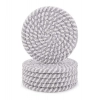 Generic Cotton Rope Drink Coasters 6 Pcs Set (Grey-White)