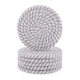 Generic Cotton Rope Drink Coasters 6 Pcs Set (Grey-White) Generic Cotton Rope Drink Coasters 6 Pcs Set (Grey-White)