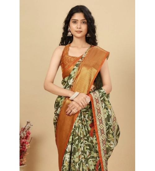 Generic Women's Cotton Silk Floral Printed Saree With Unstitched Blouse 5.5Mtr (Multicolor) Generic Women's Cotton Silk Floral Printed Saree With Unstitched Blouse 5.5Mtr (Multicolor)