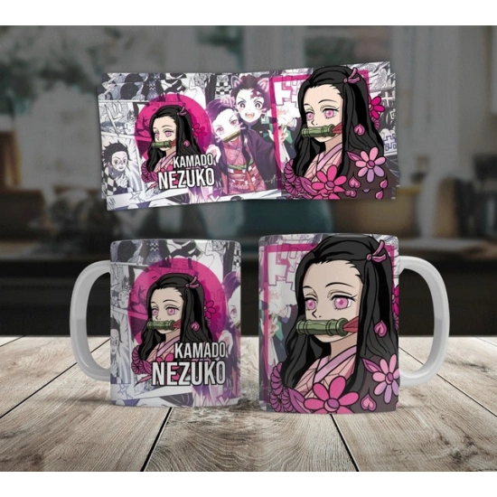 Generic Anime Kamado Nezuko Ceramic Printed Coffee Mug (White)