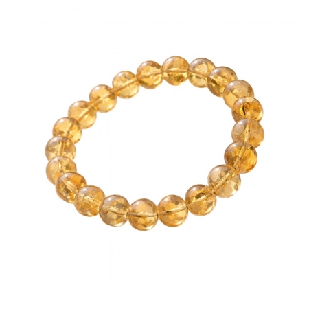 Generic Natural Crystal 8mm Citrine Bracelet (Yellow)