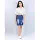 Generic Girl's Denim Solid Buttoned Skirt (Blue) Generic Girl's Denim Solid Buttoned Skirt (Blue)